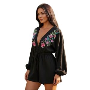 ✨ Spiritual Gangster Embroidered Romper | Size Small | NWT ✨